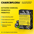 Charcoflora 30 Capsules | Activated Charcoal & Probiotics