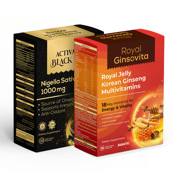 AVANTIC Vitality & Immune Duo | Royal Ginsovita & Black Seed