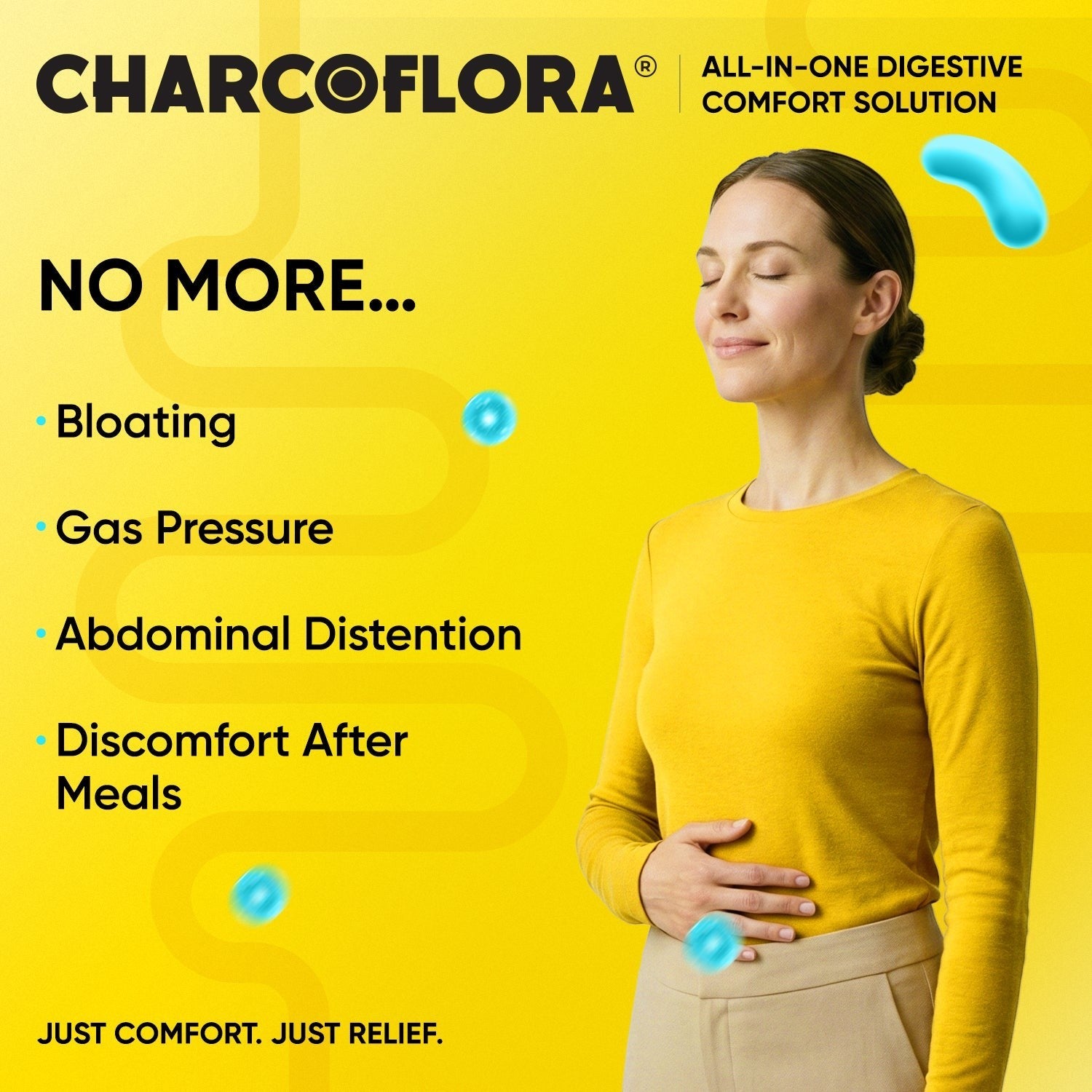 Avantic Charcoflora Capsules | Activated Charcoal, Probiotics & Prebiotic Fiber – 30 Capsules
