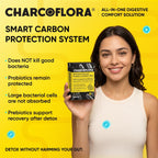 Avantic Charcoflora Capsules | Activated Charcoal, Probiotics & Prebiotic Fiber – 30 Capsules