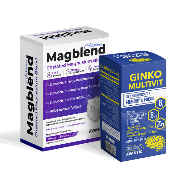 AVANTIC Focus & Balance Duo | Ginkgo Multivit & Magblend