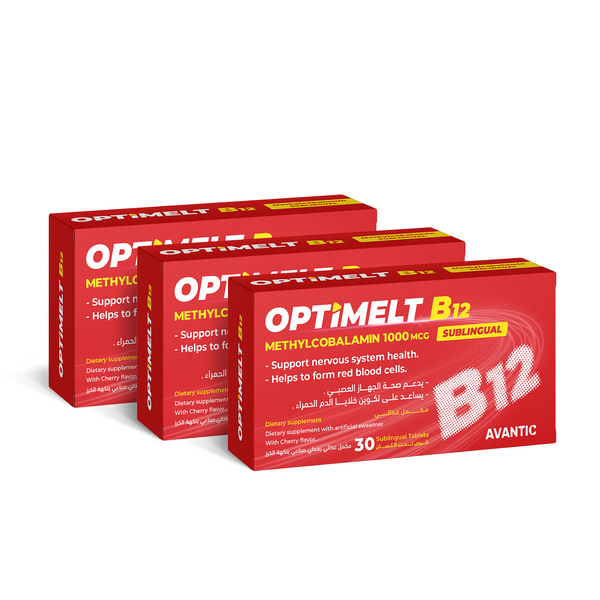 AVANTIC OptiMelt B12 Triple Pack | Fast-Dissolving Energy Support