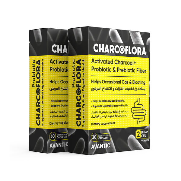 Avantic Charcoflora Double Pack | Digestive Comfort & Gut Balance Support