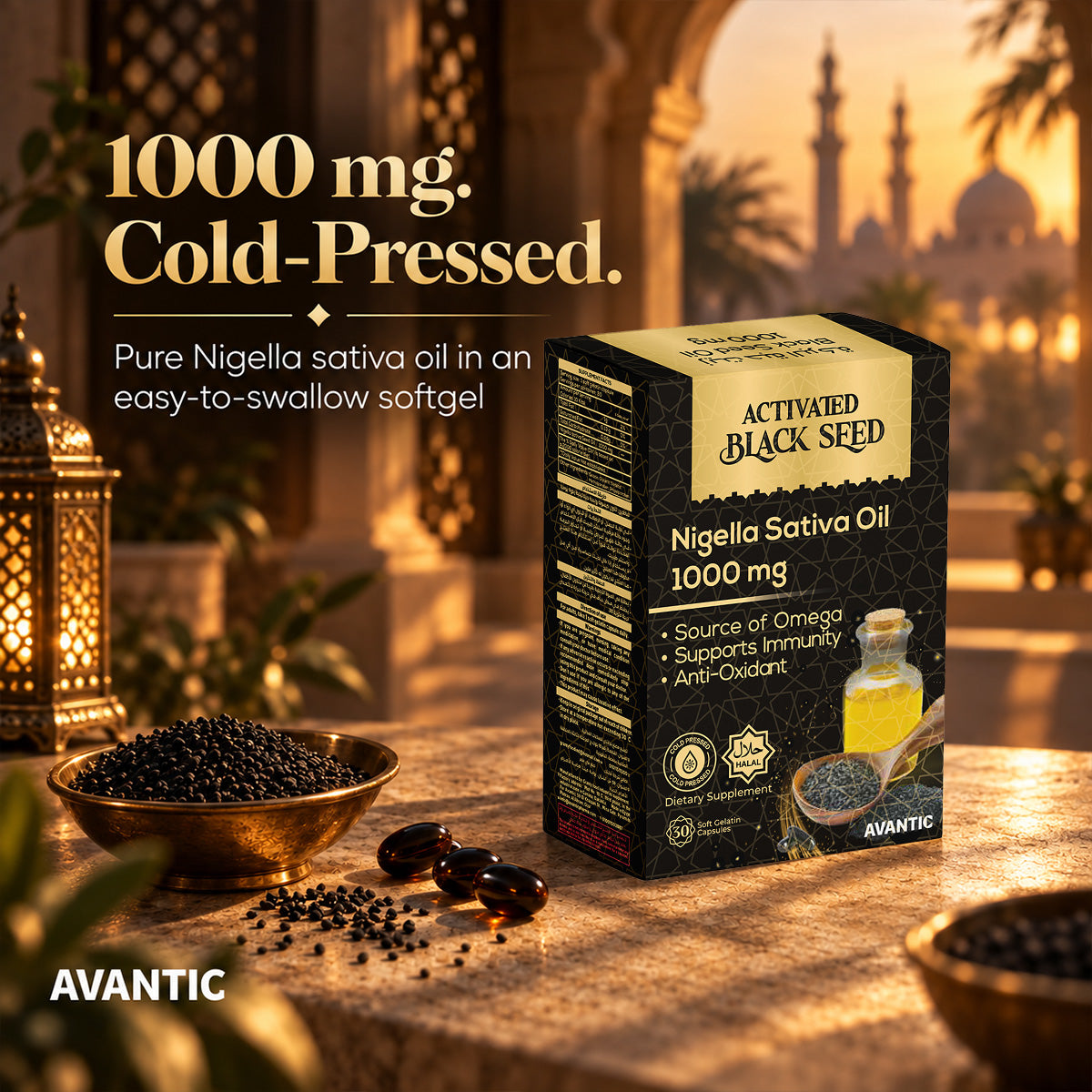 Activated Black Seed – 1000 mg cold-pressed Nigella sativa oil in an easy-to-swallow softgel [en]