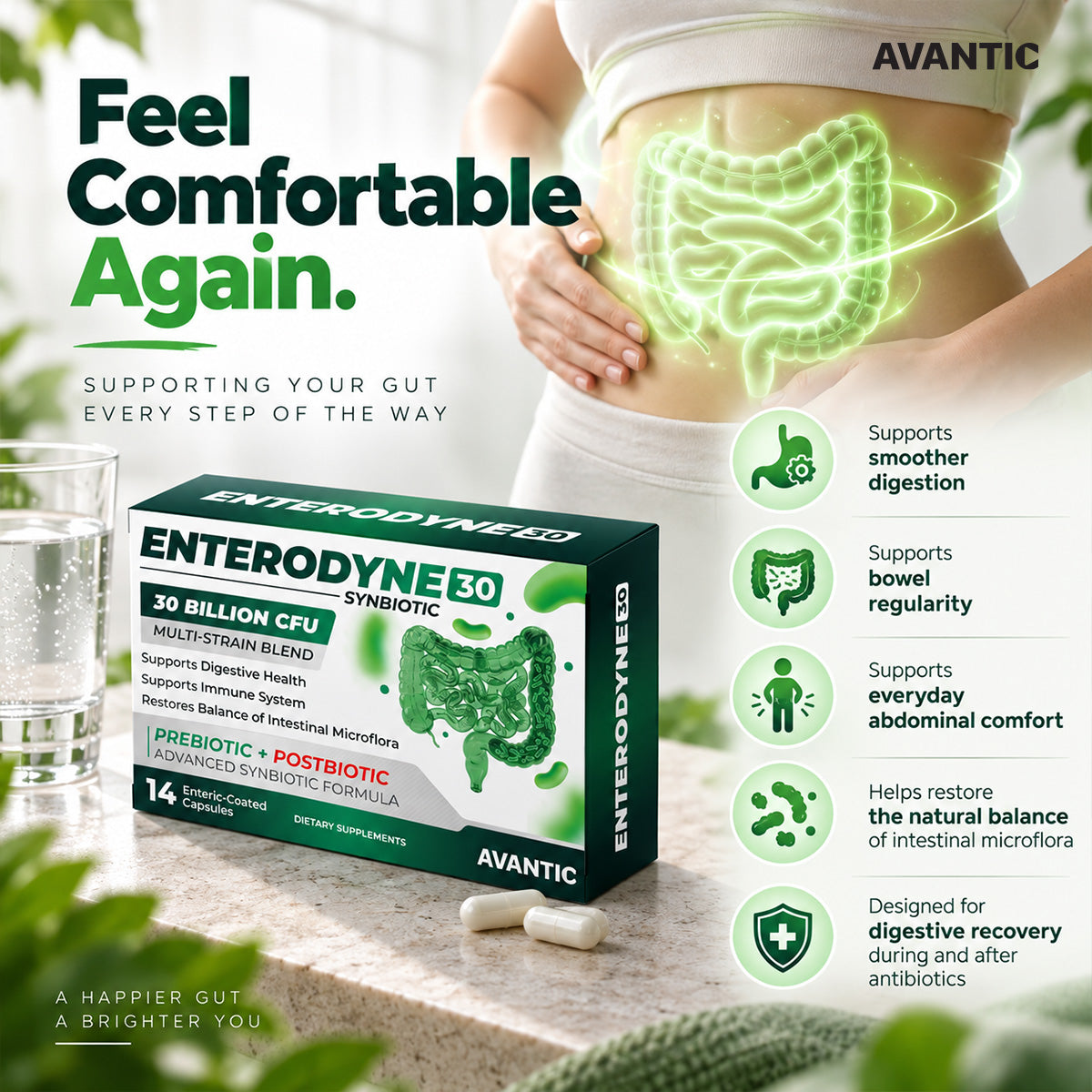 [en] Enterodyne 30 – supports smoother digestion, bowel regularity and intestinal microflora balance