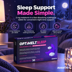 Optimelt Sleep – Sleep support made simple: 2 mg melatonin fast-dissolving sublingual tablet, mixed berry flavor [en]
