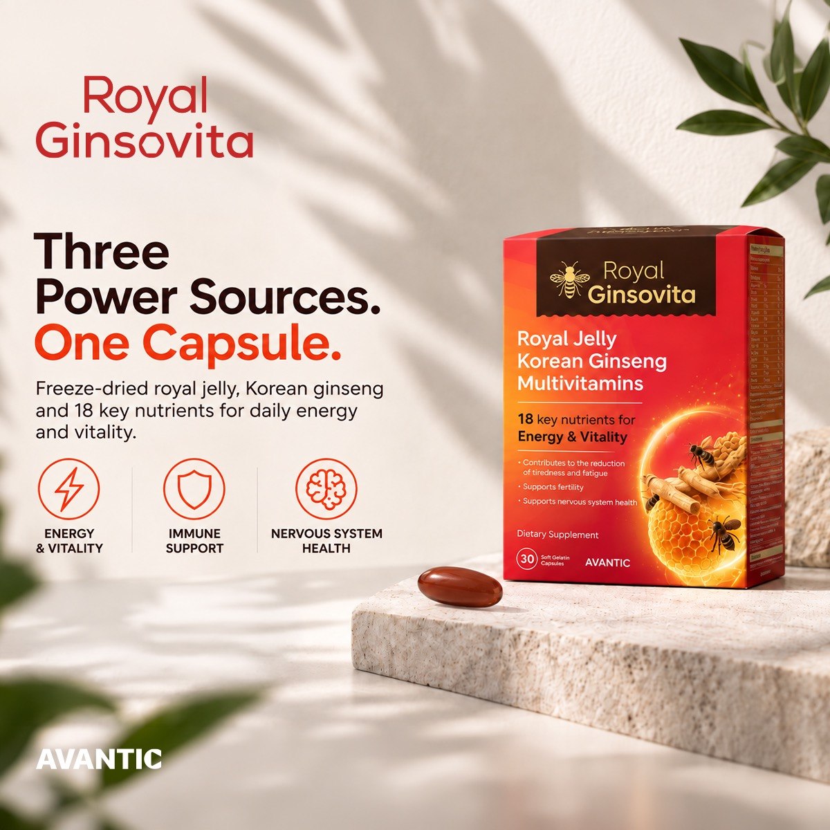 Royal Ginsovita – Three power sources in one softgel capsule [en]