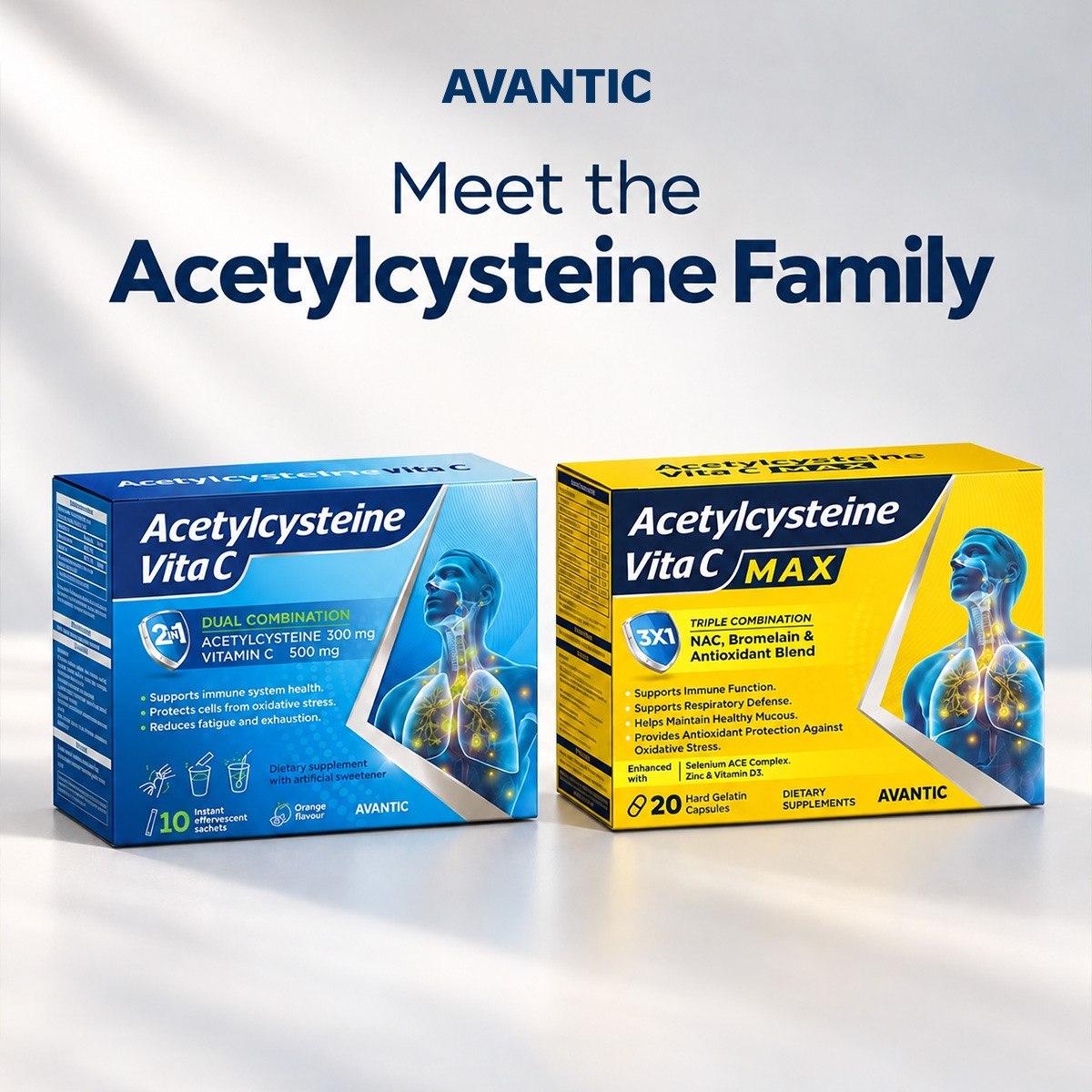Meet the Avantic Acetylcysteine family – Vita C and Vita C MAX [en]