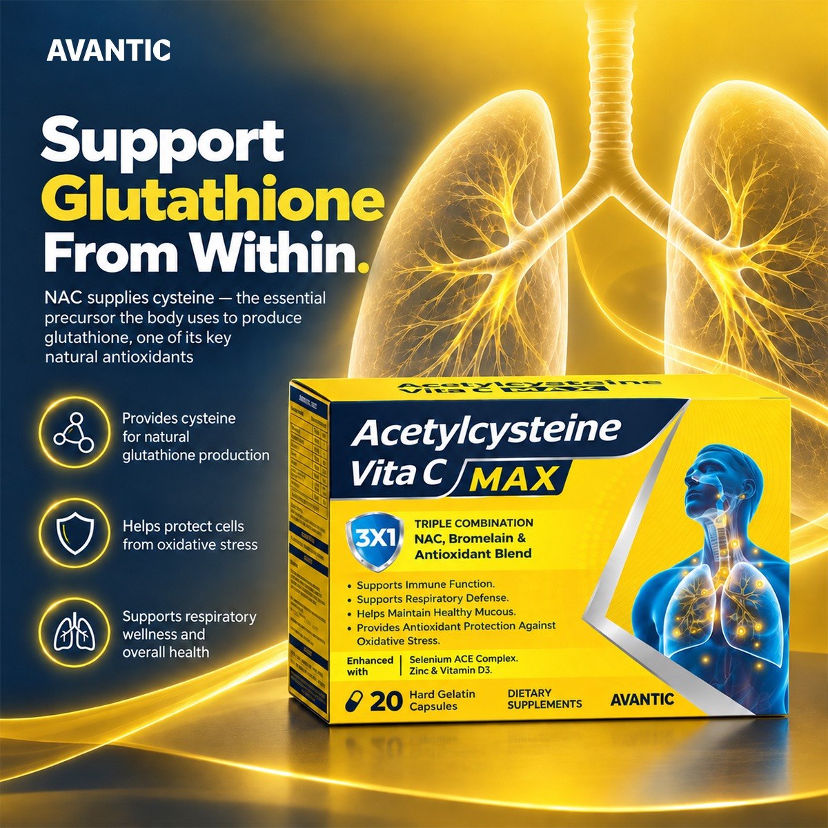 Acetylcysteine Vita C MAX – Supports glutathione production from within [en]