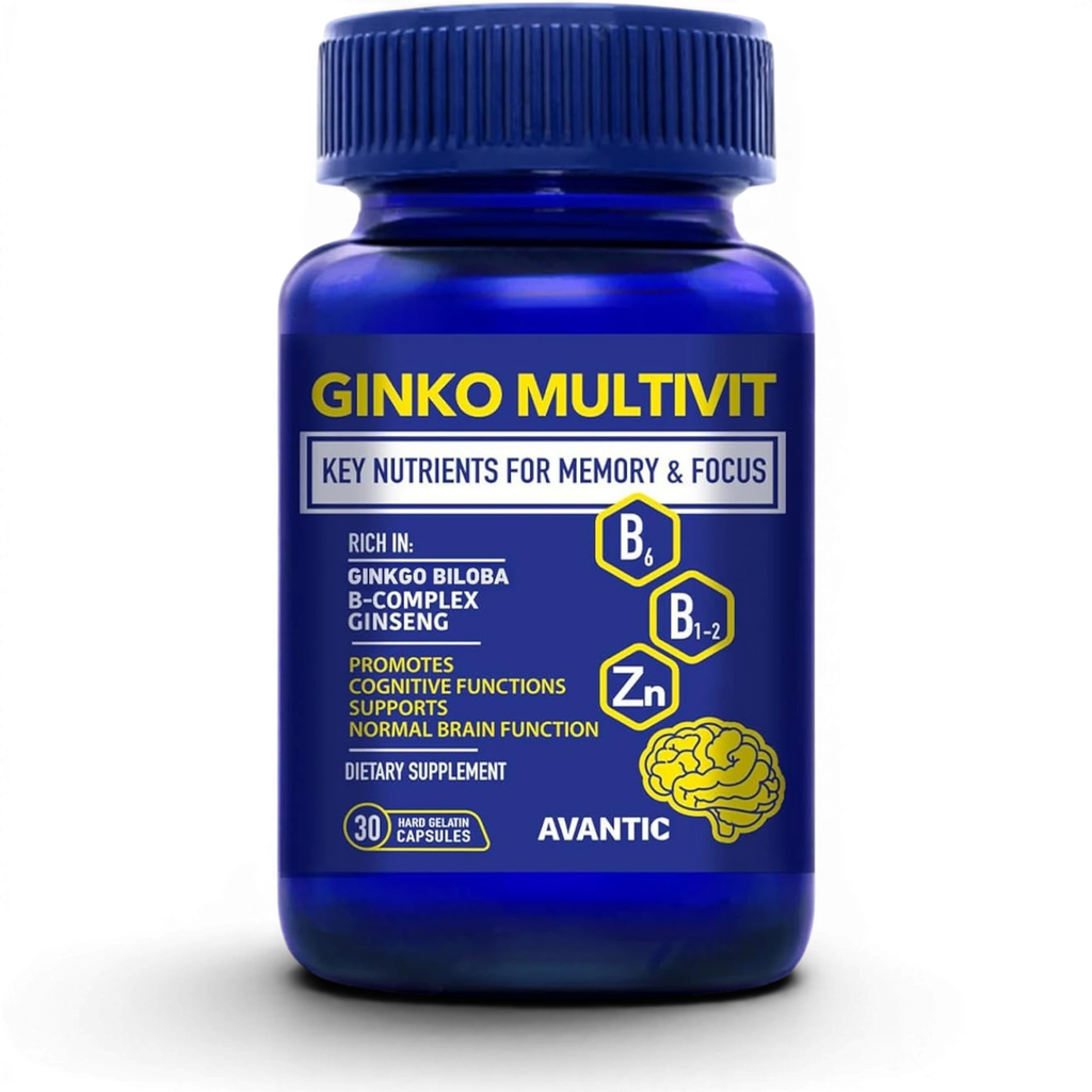 Avantic Ginko Multivit | Ginkgo Biloba, Panax Ginseng & B-Complex