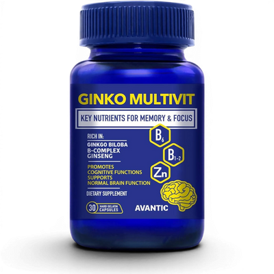 Avantic Ginko Multivit | Ginkgo Biloba, Panax Ginseng & B-Complex