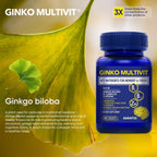 Avantic Ginko Multivit Capsules | Ginkgo Biloba, Panax Ginseng & B-Complex – 30 Capsules