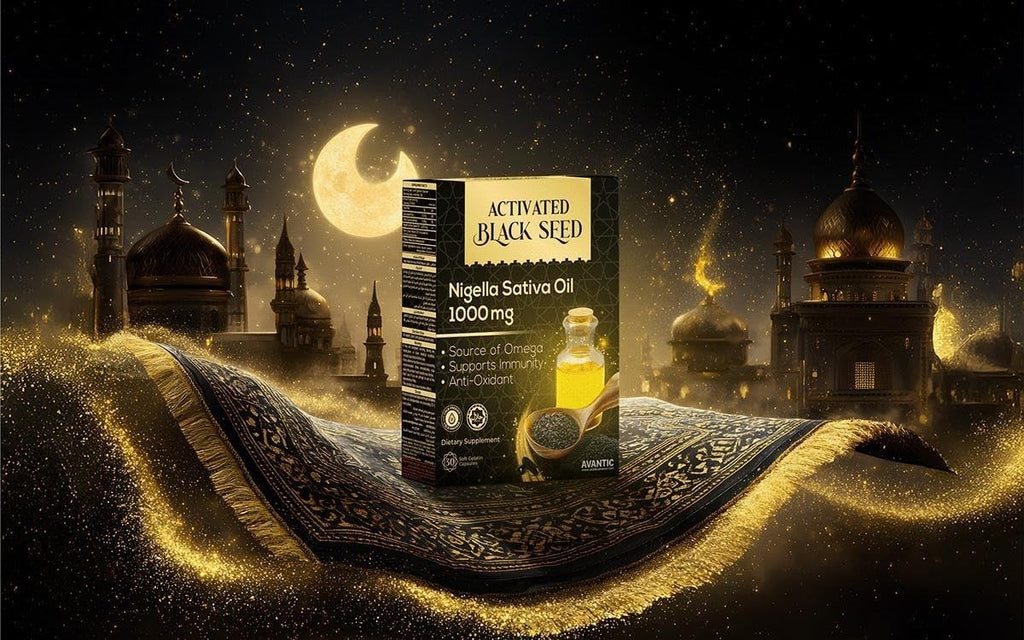 Avantic Activated Black Seed Oil 1000mg | Immune Support Softgels