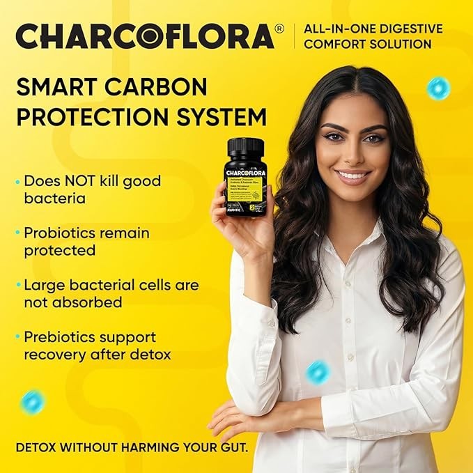 Avantic Charcoflora | Activated Charcoal, Probiotics & Digestive Support