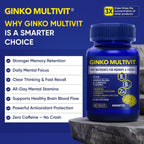 Avantic Ginko Multivit Capsules | Ginkgo Biloba, Panax Ginseng & B-Complex – 30 Capsules