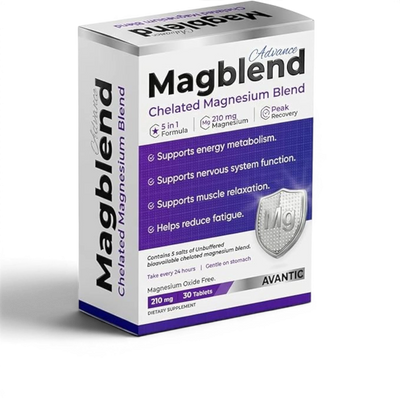AVANTIC Magblend 5-in-1 Magnesium Glycinate 210mg | Muscle & Nervous System Support