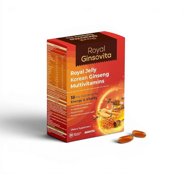 AVANTIC Royal Ginsovita | Royal Jelly, Korean Ginseng & 18 Essential Nutrients
