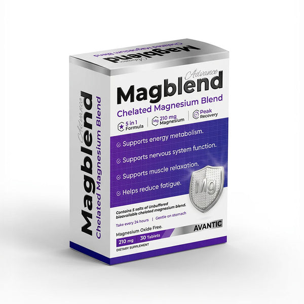 Avantic Magblend 5-in-1 Chelated Magnesium 210mg Tablets | Muscle & Nervous System Support