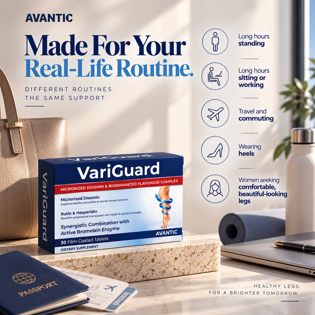 VariGuard – Made for your routine: long hours standing or sitting, travel and heels [en]