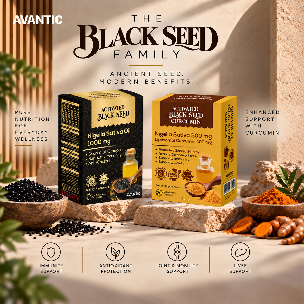 The Avantic Black Seed family – Activated Black Seed and Activated Black Seed Curcumin [en]