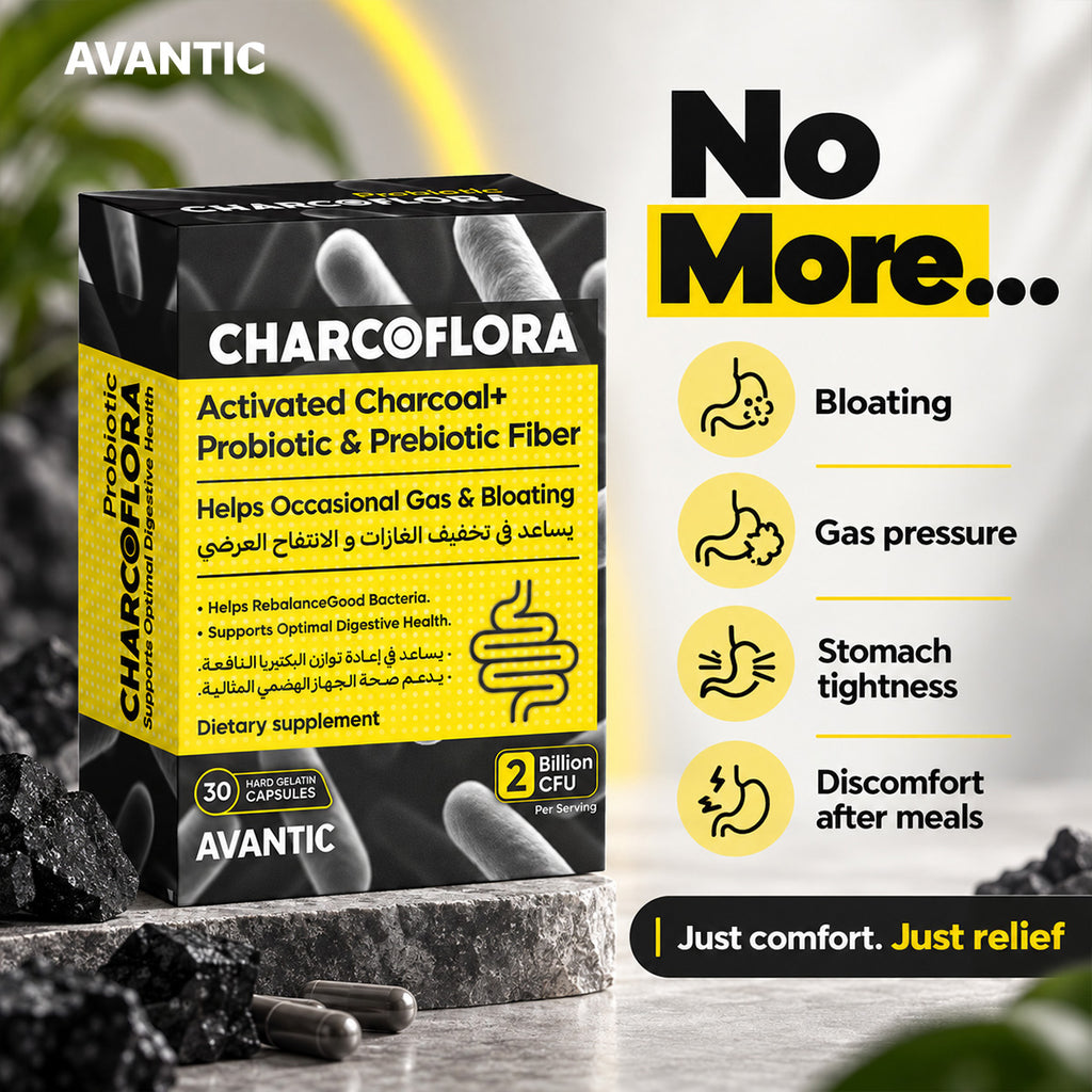 Charcoflora – Helps with occasional bloating, gas and discomfort after meals [en]